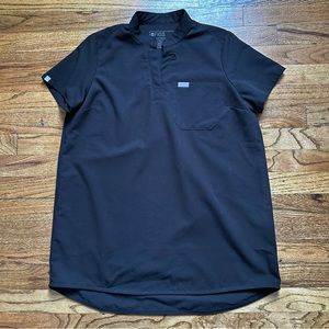 FIGS Kitale Maternity Scrub Top Black Sz XS